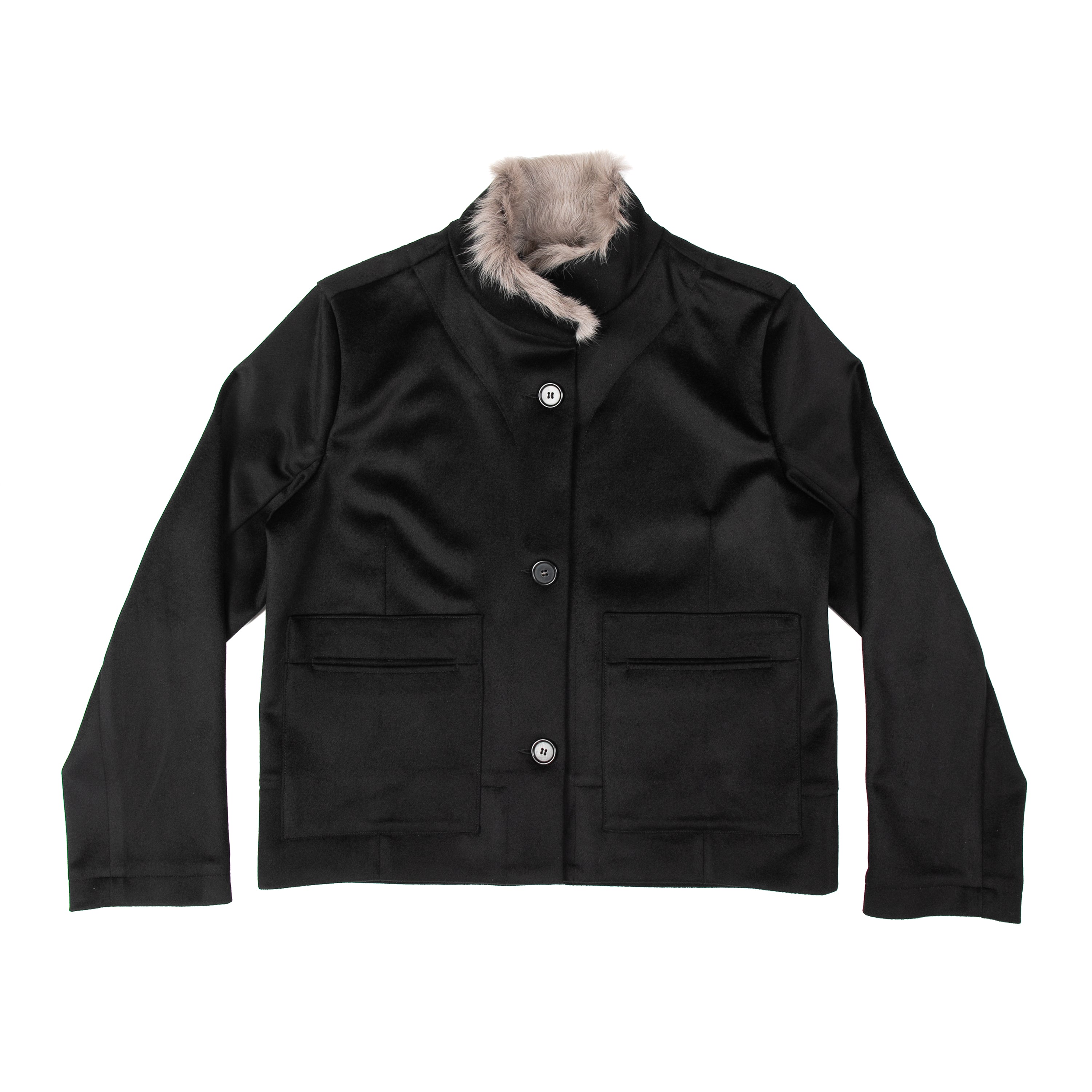 Work Jacket Brushed Wool Black - PREORDER