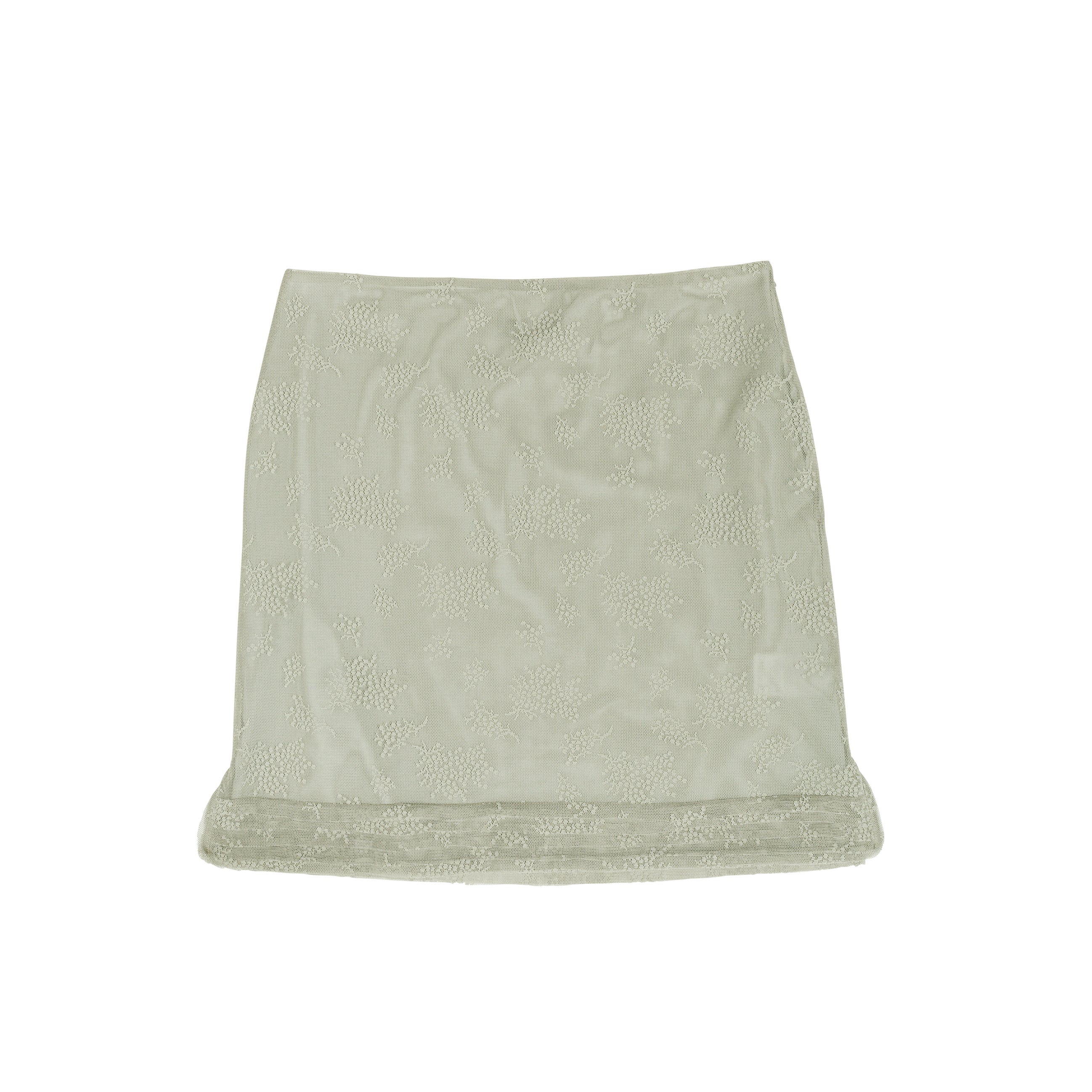 Slip Skirt Jacquard Tulle Jade
