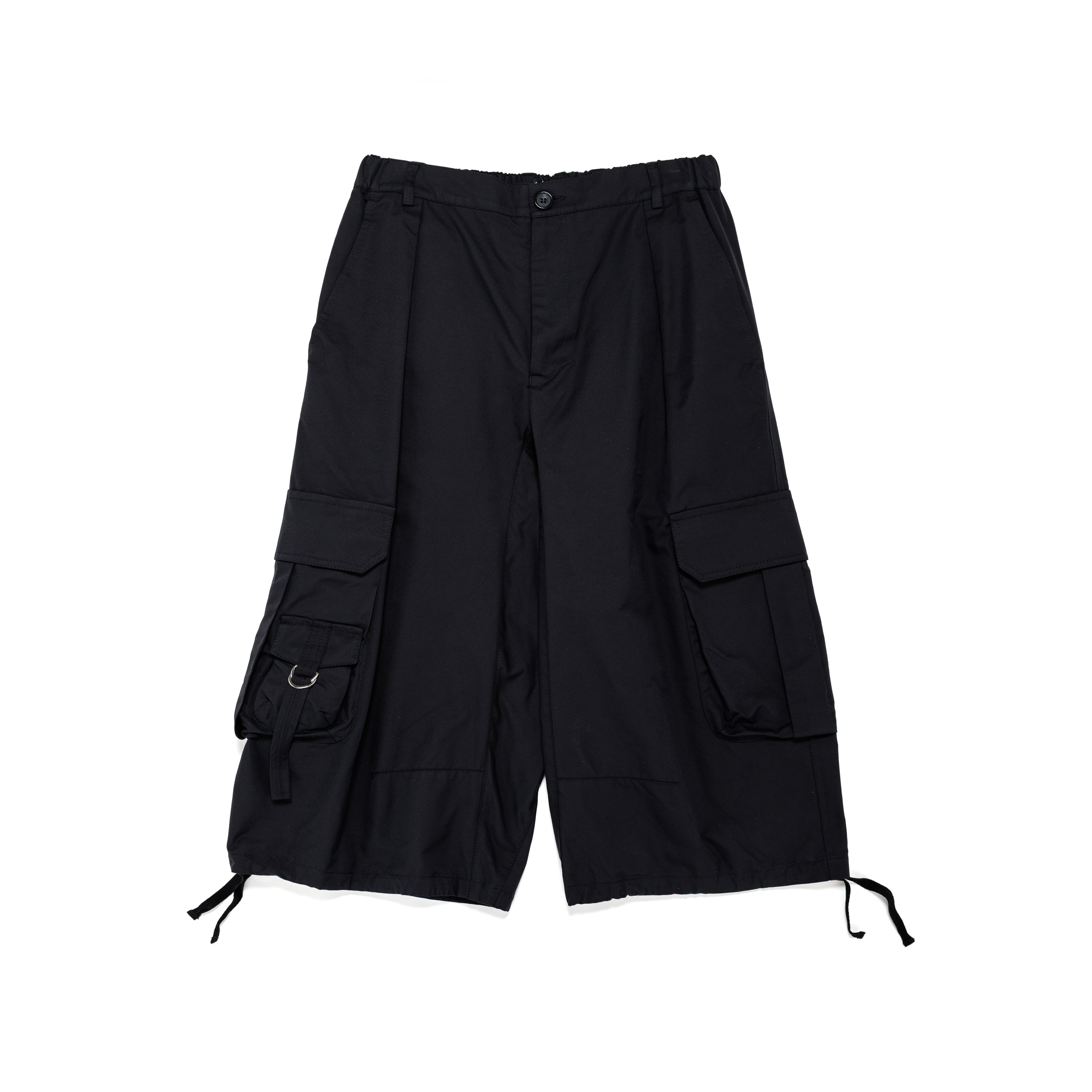 Easy Cargo Capri Nylon Cotton Gabardine Black - PREORDER