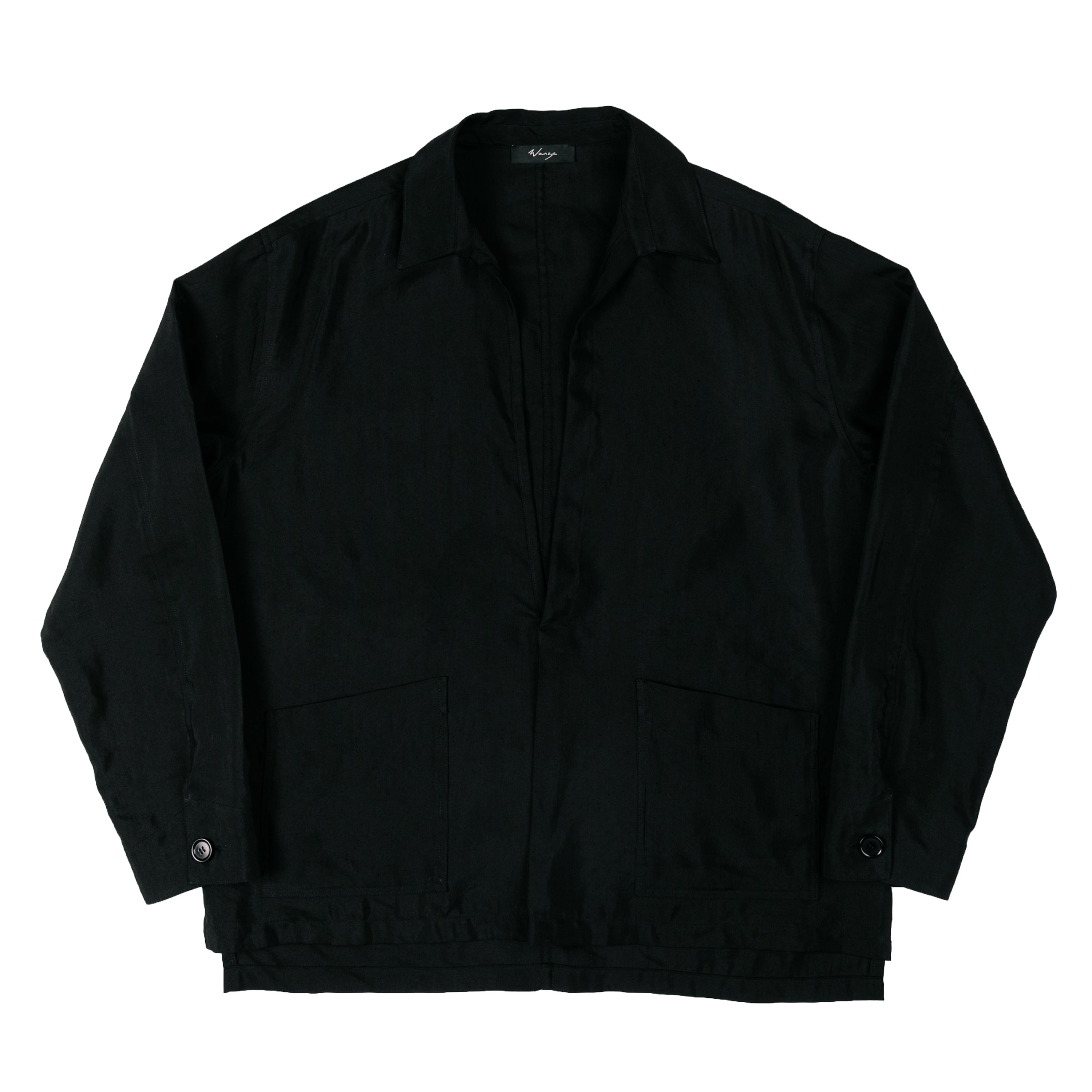 Smock Overshirt Linen Viscose Black - PREORDER