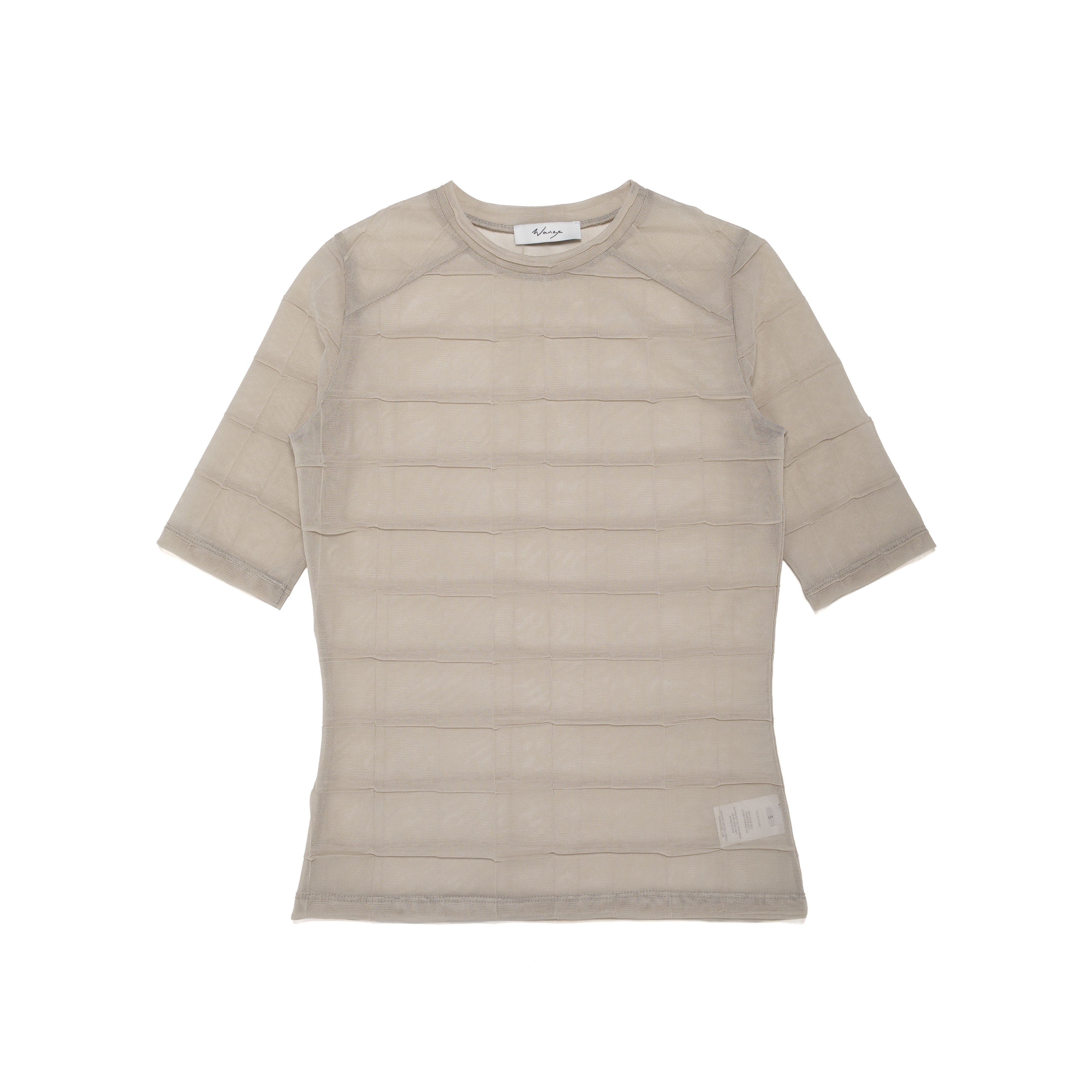 Scuba Short Sleeve Jersey Tee Fancy Pleated Jersey Stone - PREORDER