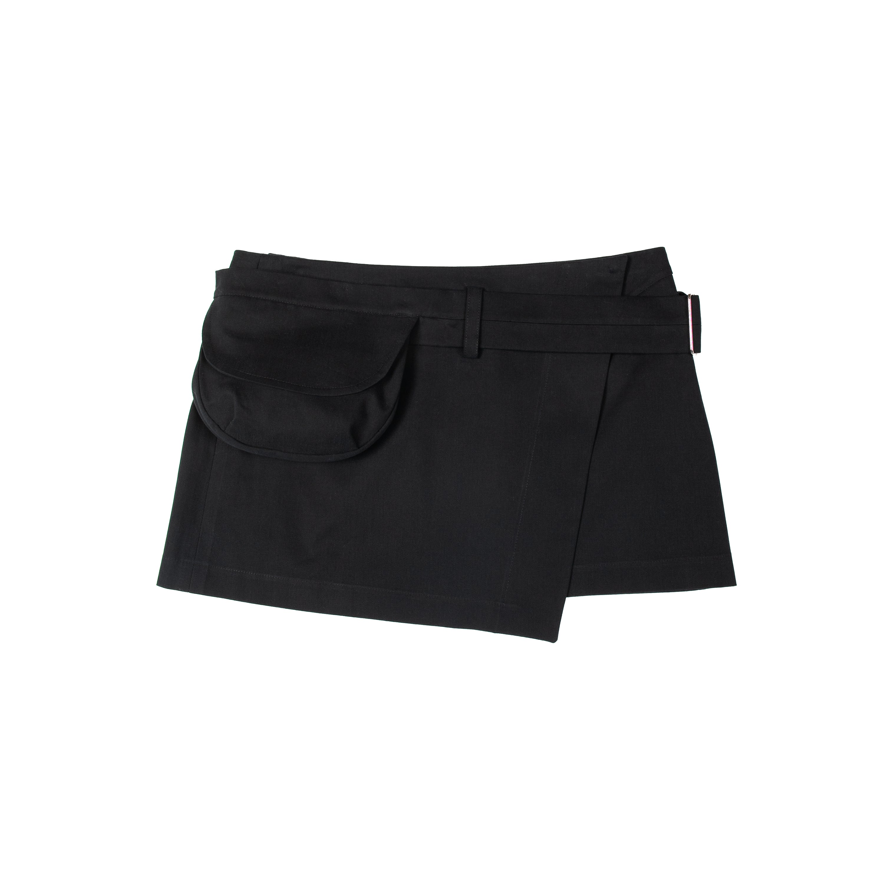 Micro Mini Skirt Cotton Twill Black - PREORDER