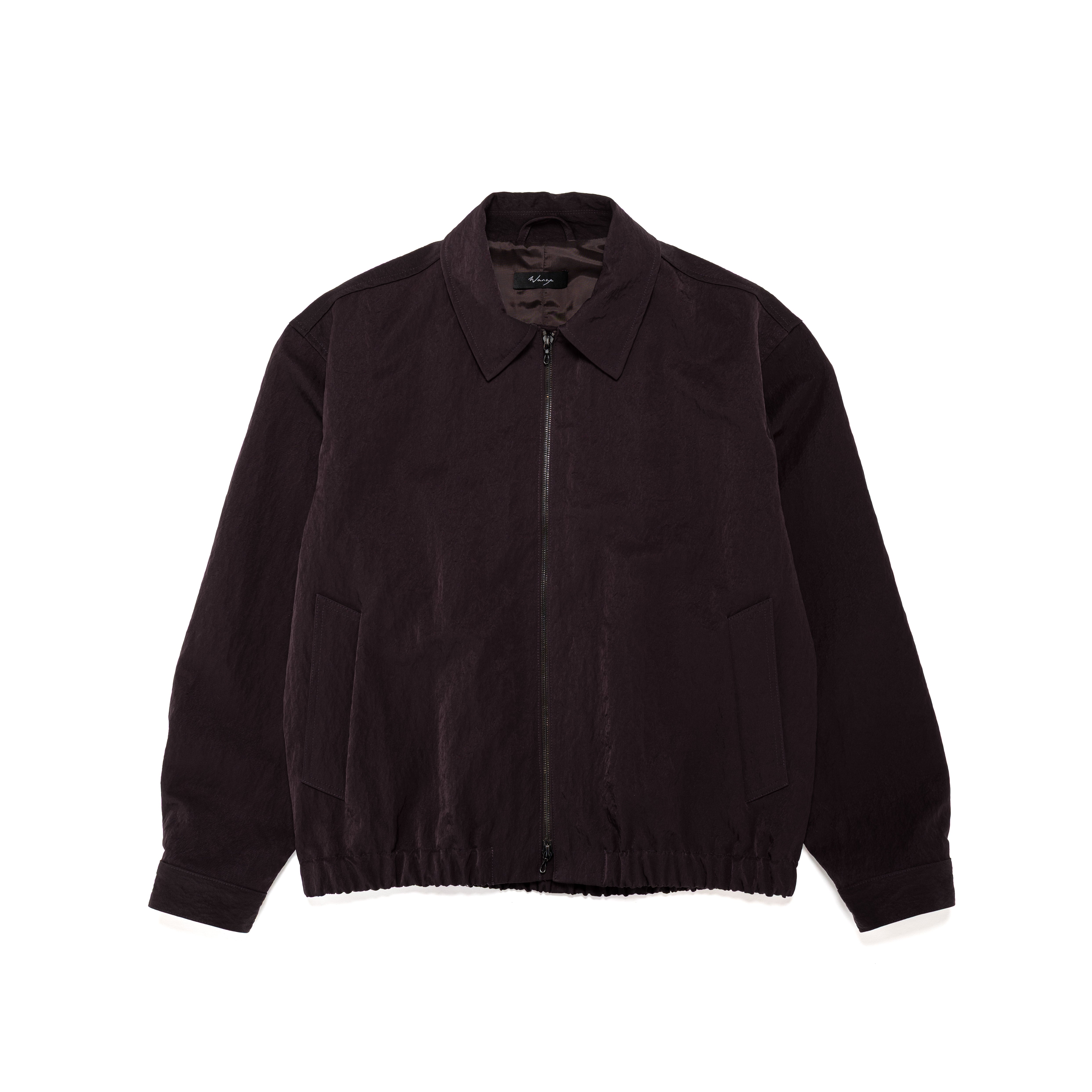 Harrington Jacket Crinkle Washed Nylon Eggplant - PREORDER