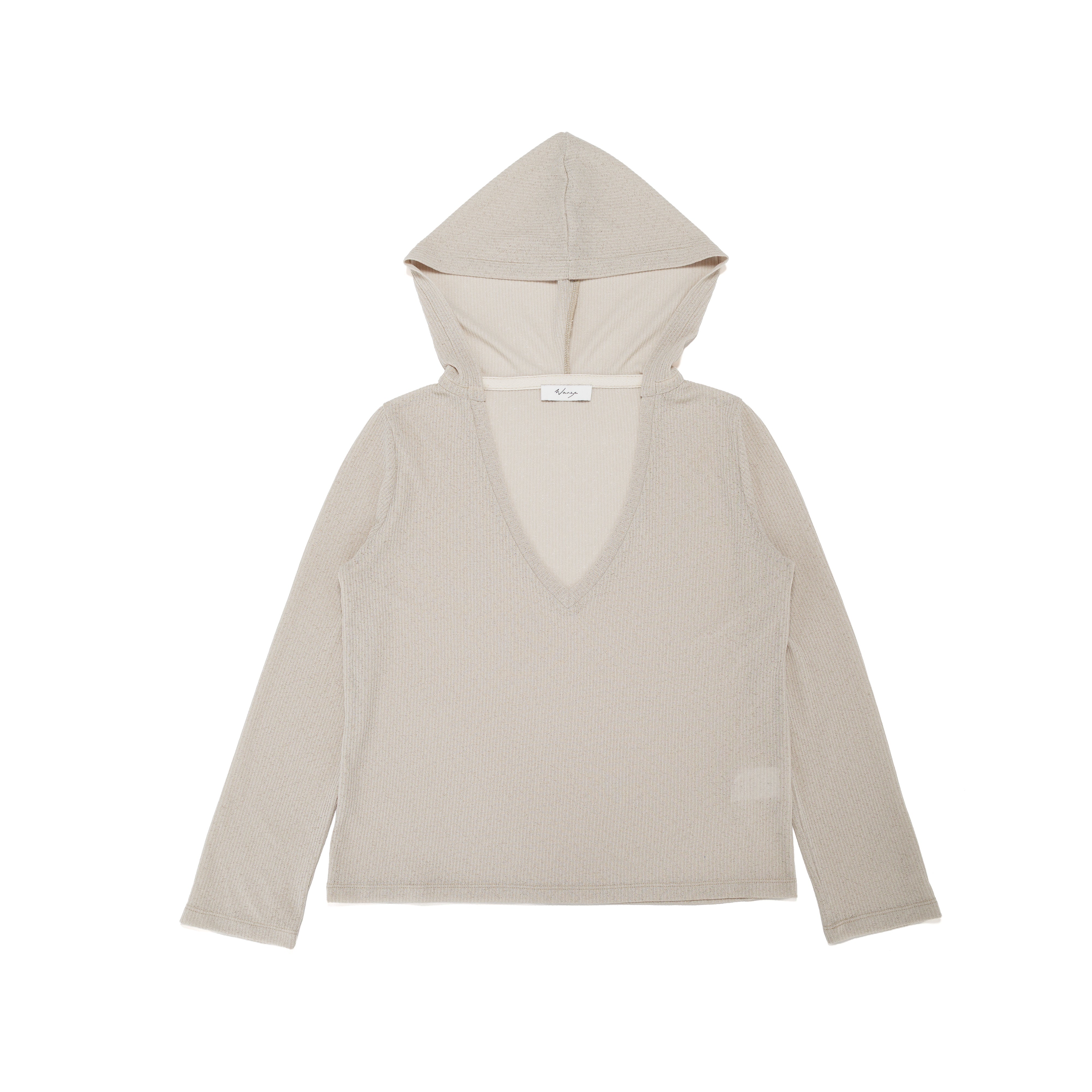 Hooded V-Neck Jersey Longsleeve Mesh Ribbed Jersey Bone - PREORDER