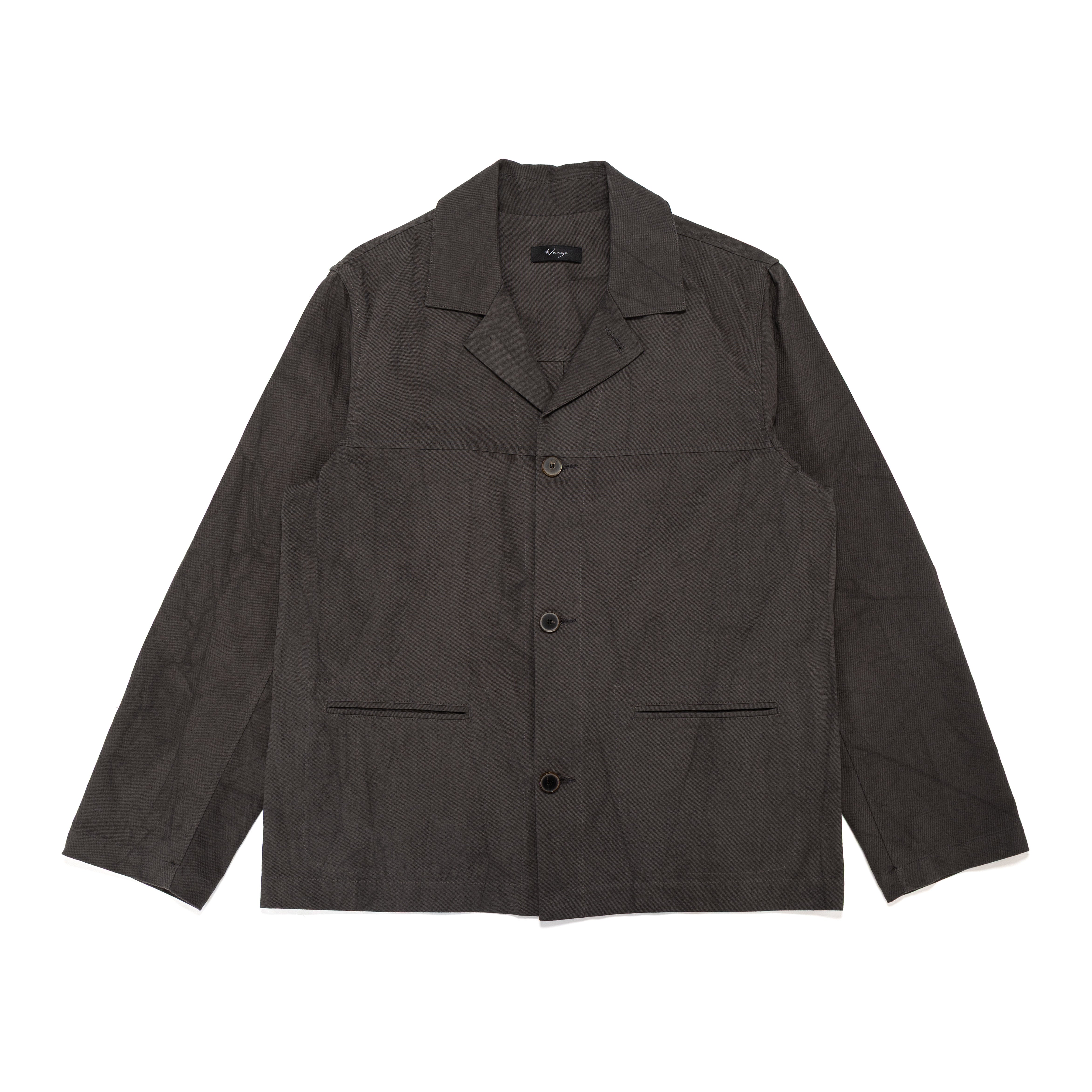Chore Jacket Dyed Cotton Hemp Oxford Charcoal - PREORDER