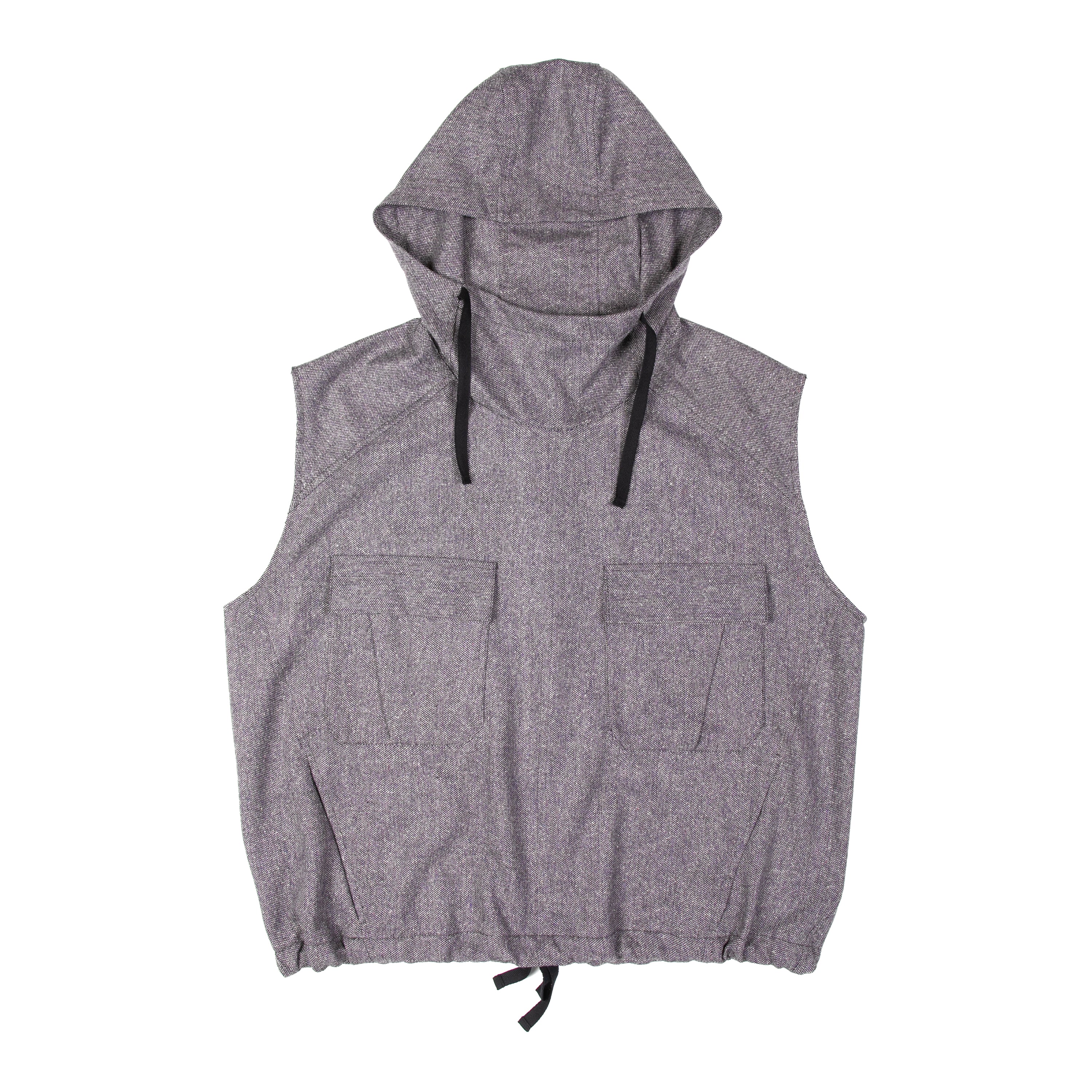 Army Smock Vest Donegal Wool Purple - PREORDER