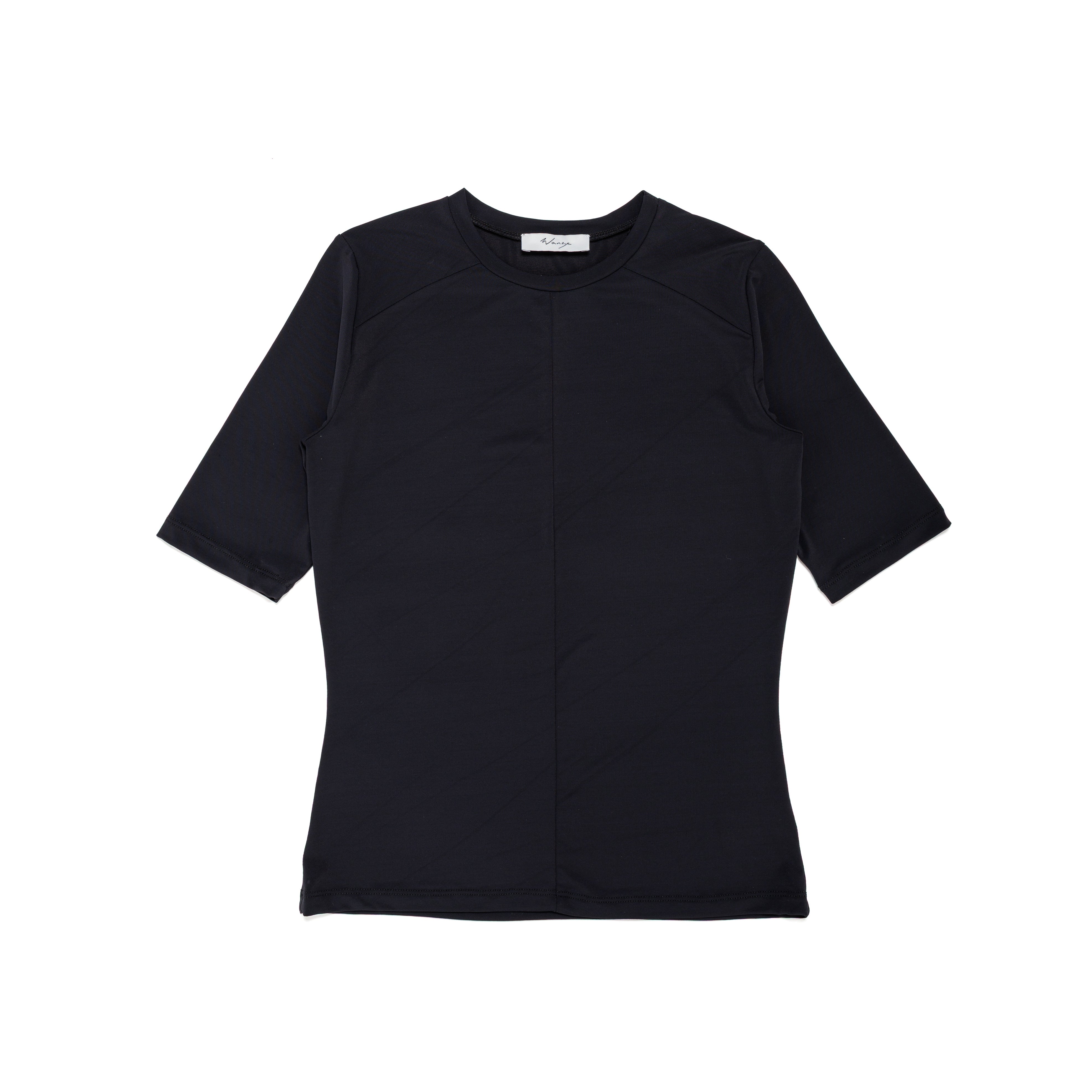 Scuba Short Sleeve Jersey Tee Viscose Jersey Black - PREORDER
