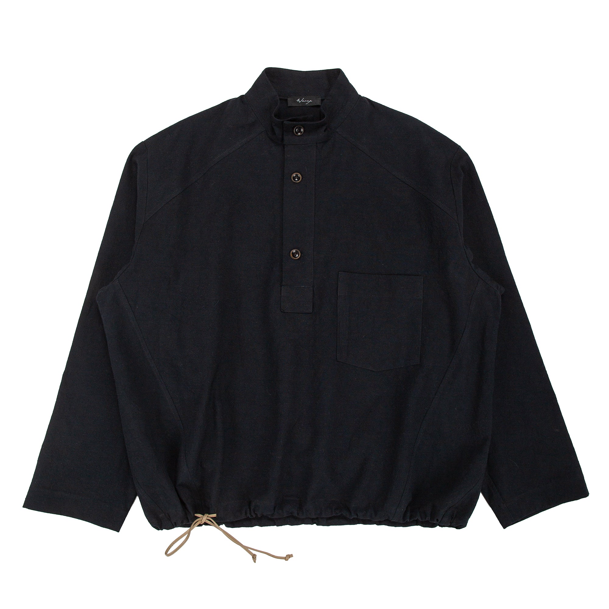 Work Smock Cotton Linen Black