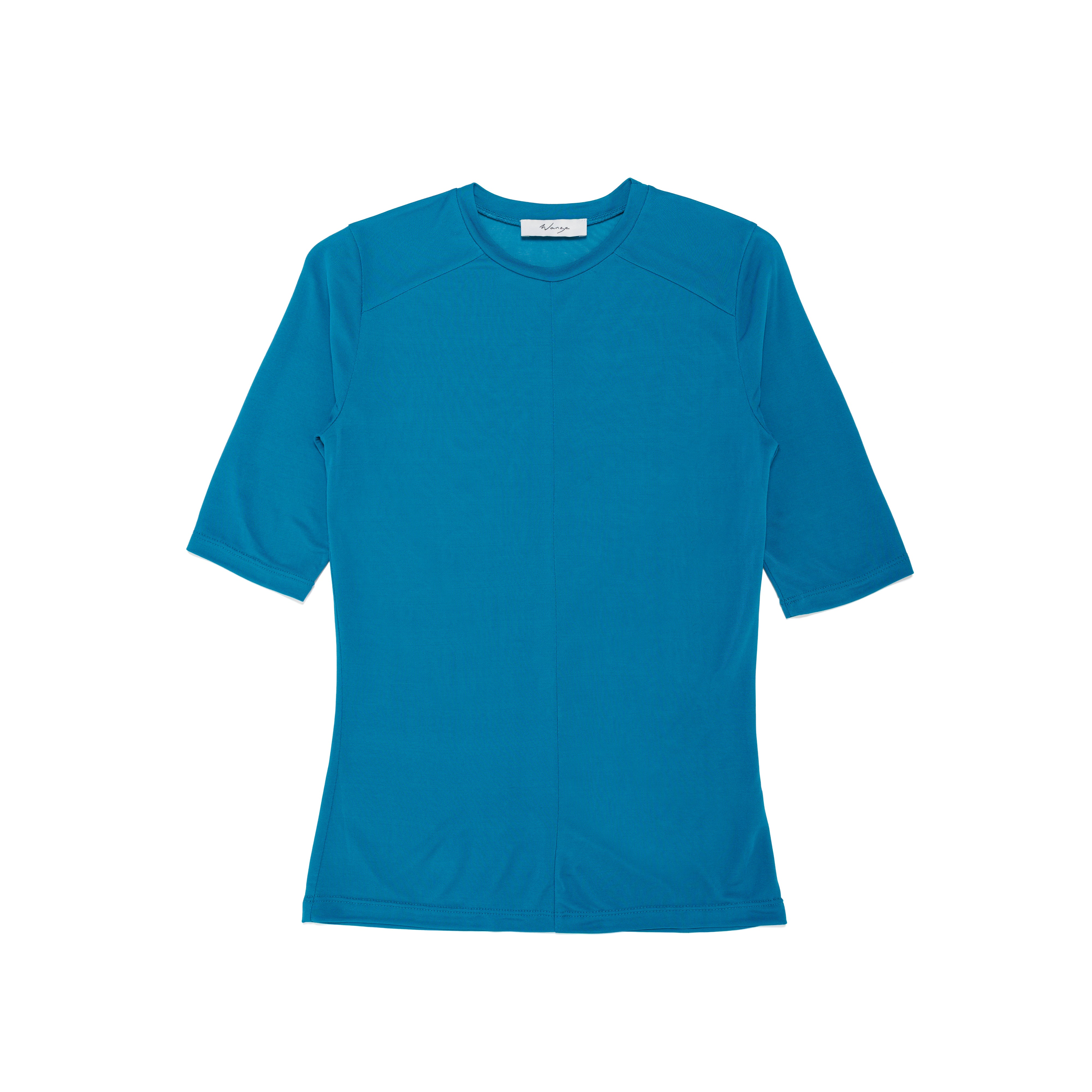 Scuba Short Sleeve Jersey Tee Viscose Jersey Cyan - PREORDER
