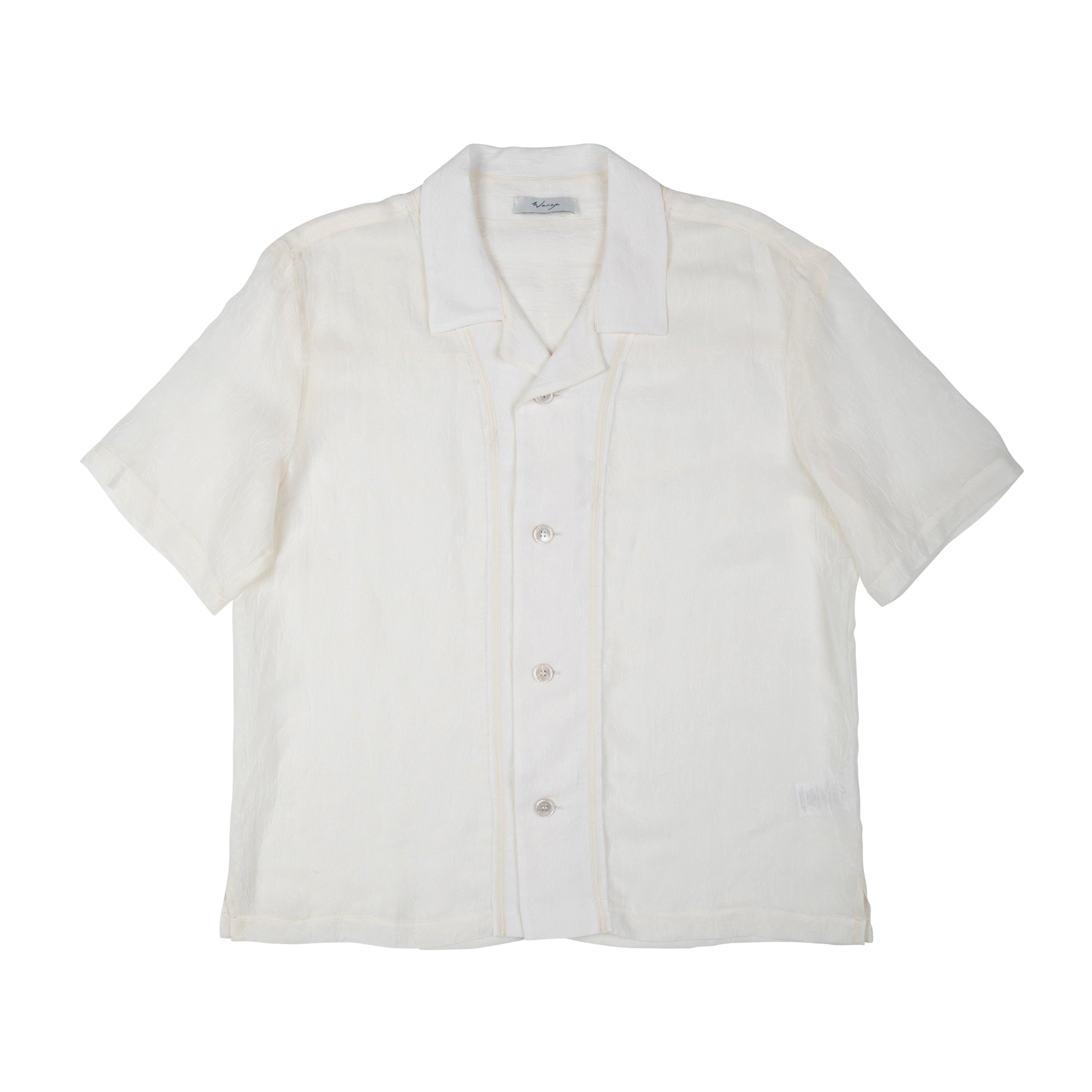 Camp Shirt Floral Linen White - PREORDER
