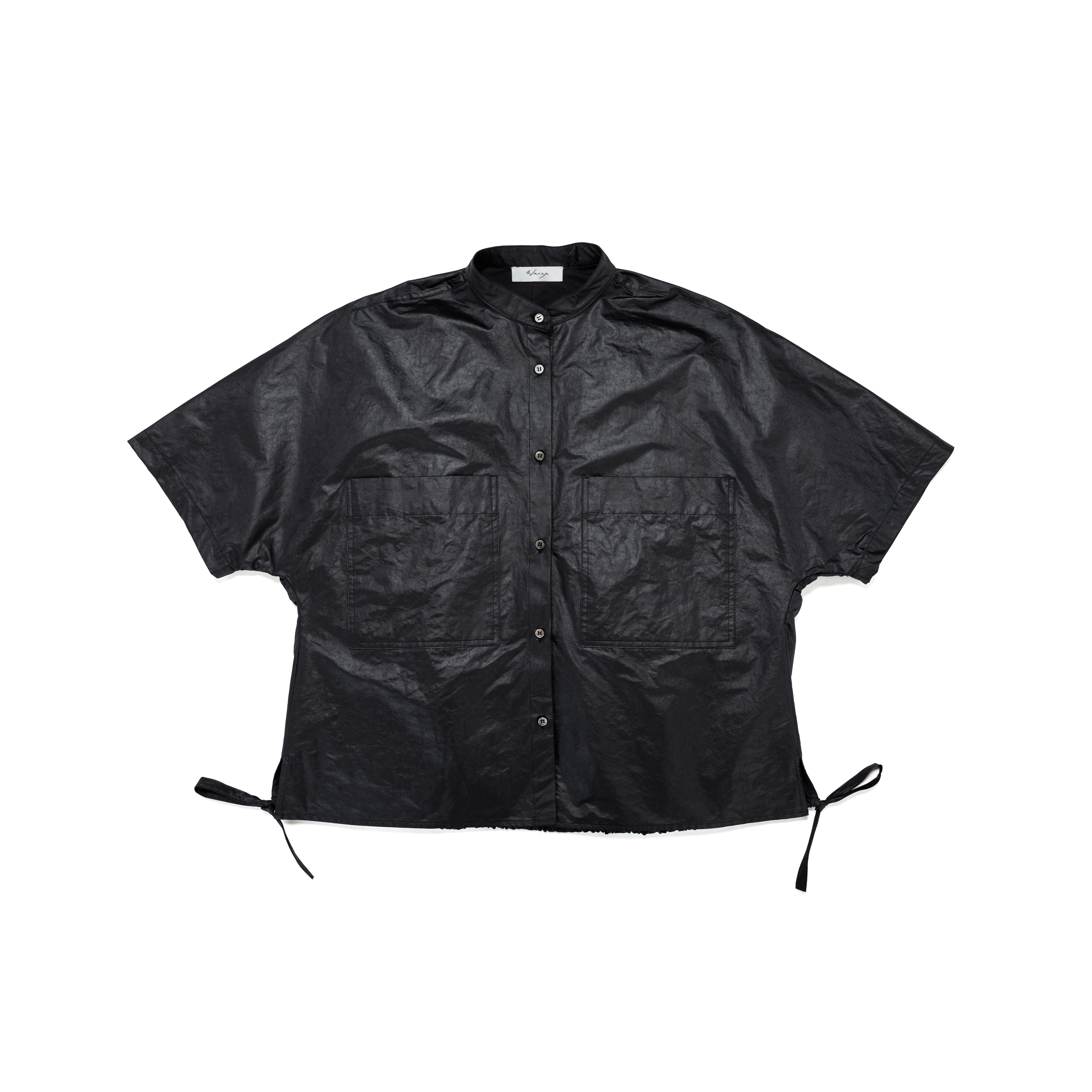 Kimono Bubble Shirt Dyed Taffeta Vintage Tumbler Black - PREORDER