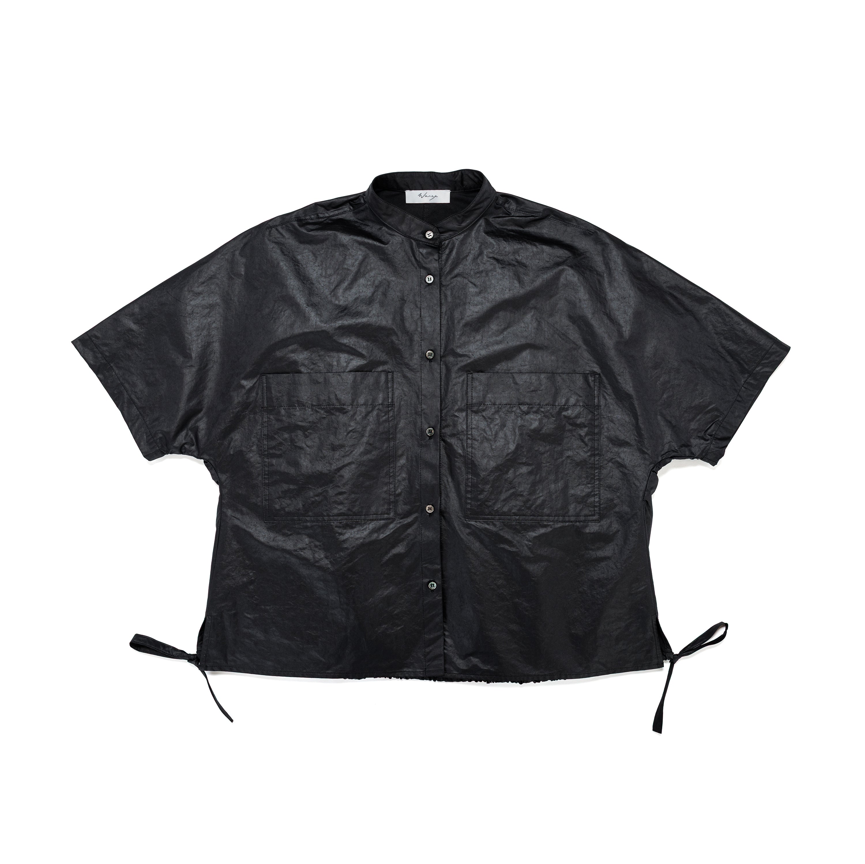 Kimono Bubble Shirt Dyed Taffeta Vintage Tumbler Black - PREORDER