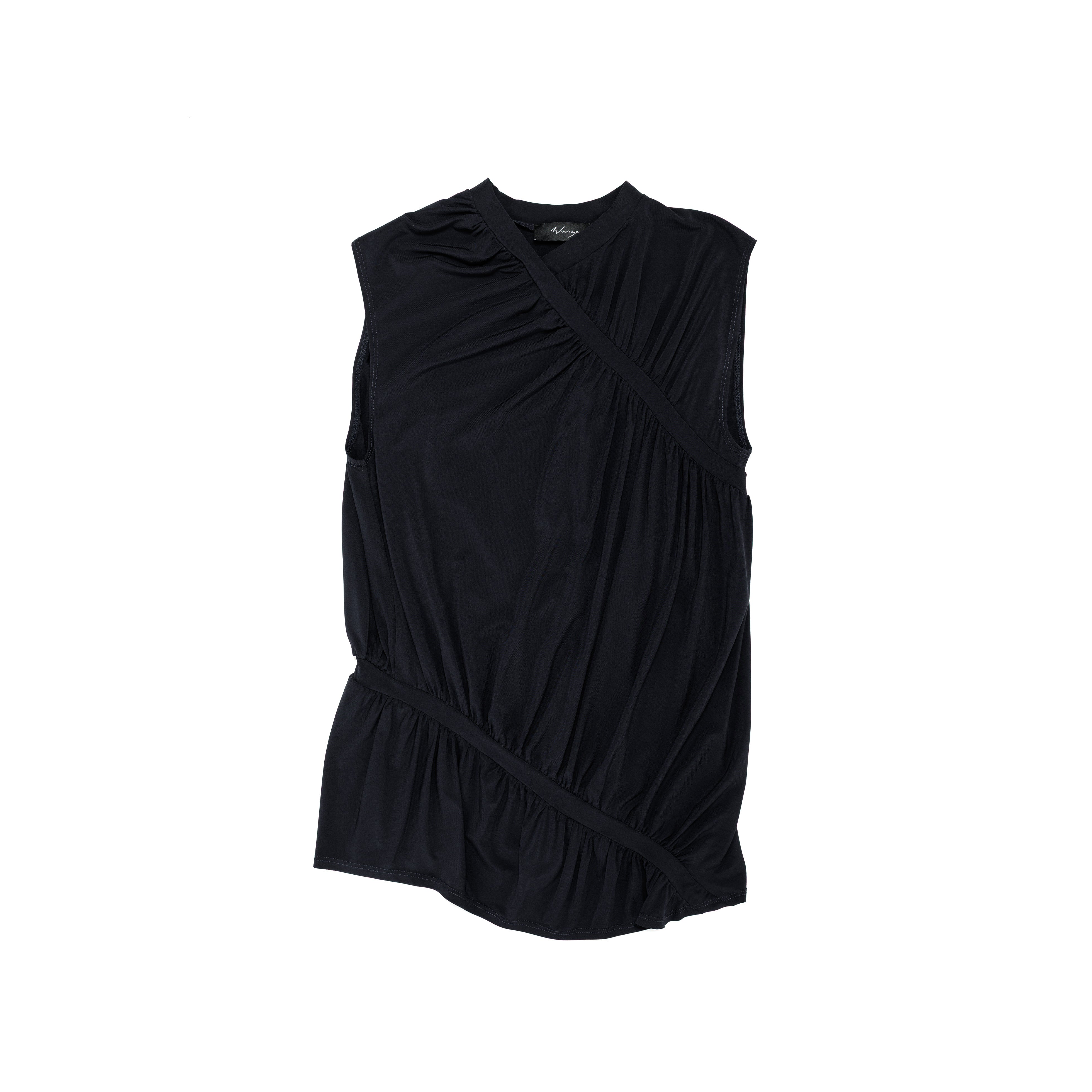 Spiral Jersey Tank Viscose Jersey Midnight - PREORDER