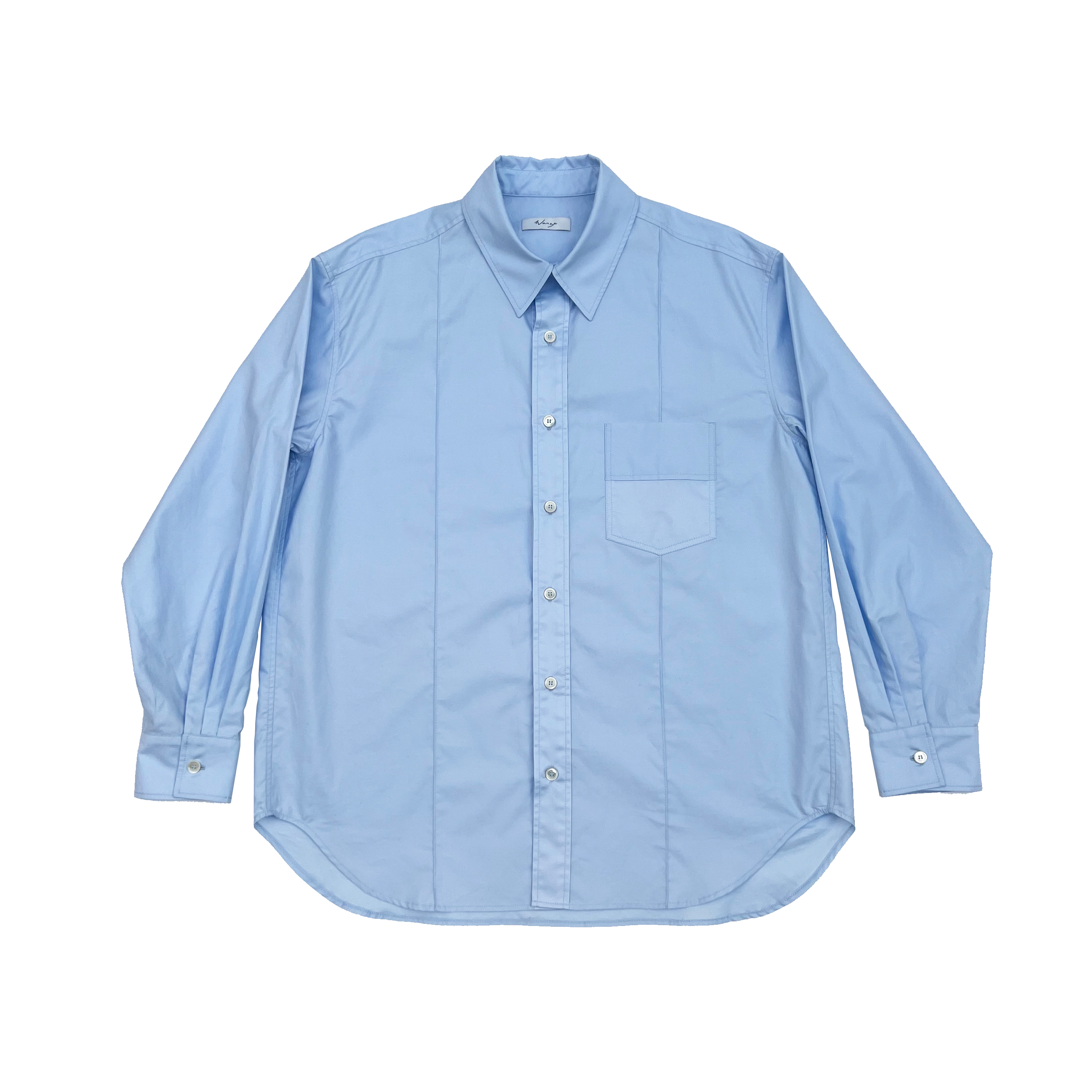Classic Button Up Shirt Cotton Blue