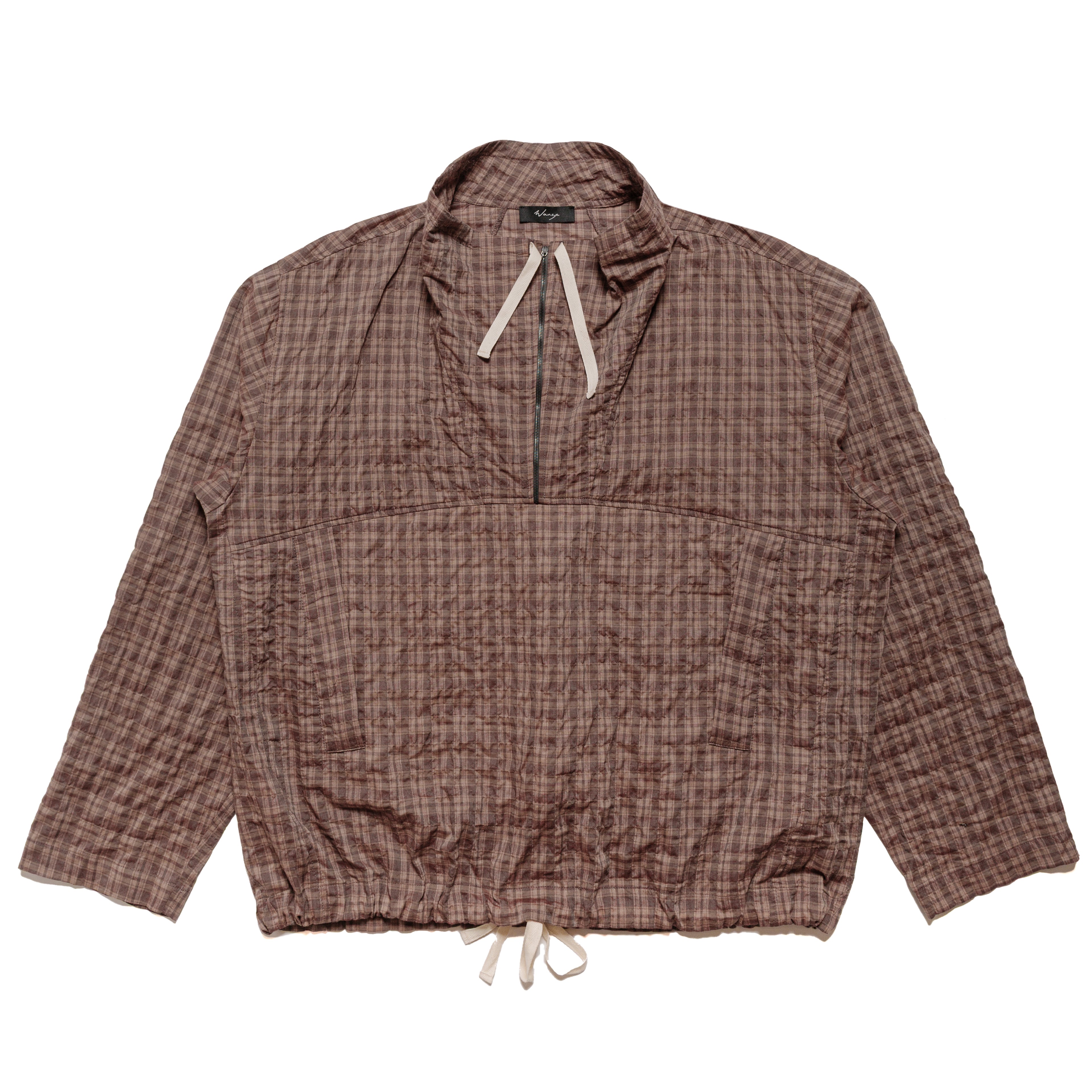 Funnel Neck Zip Anorak Organic Cotton Umber - PREORDER