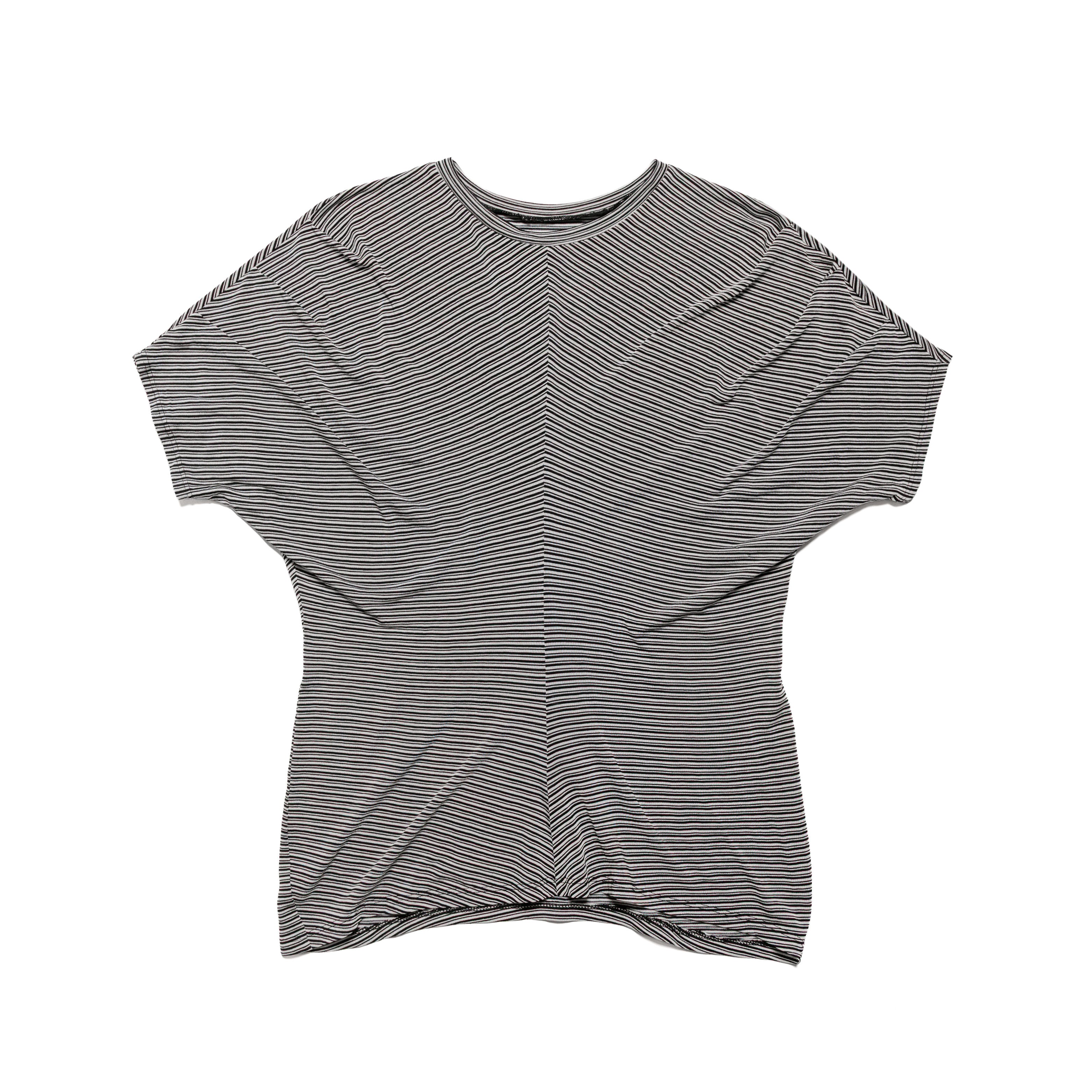 Pleated Shoulder Jersey Tee Viscose Cotton Black - PREORDER
