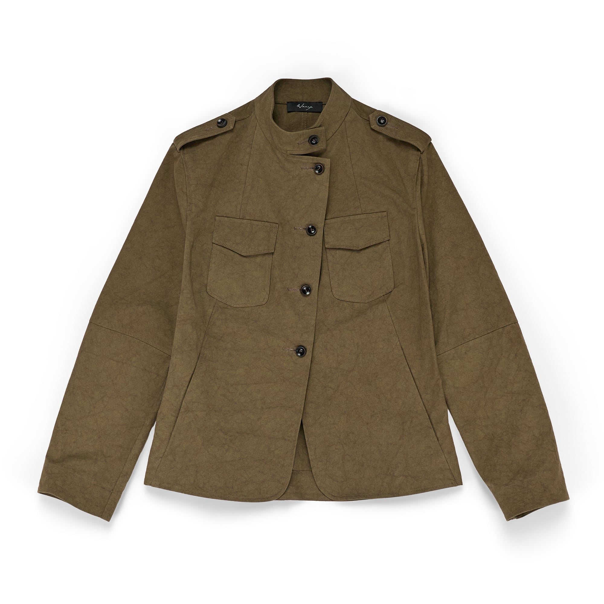 Slim Fit Military Jacket Dense Cotton Khaki - PREORDER