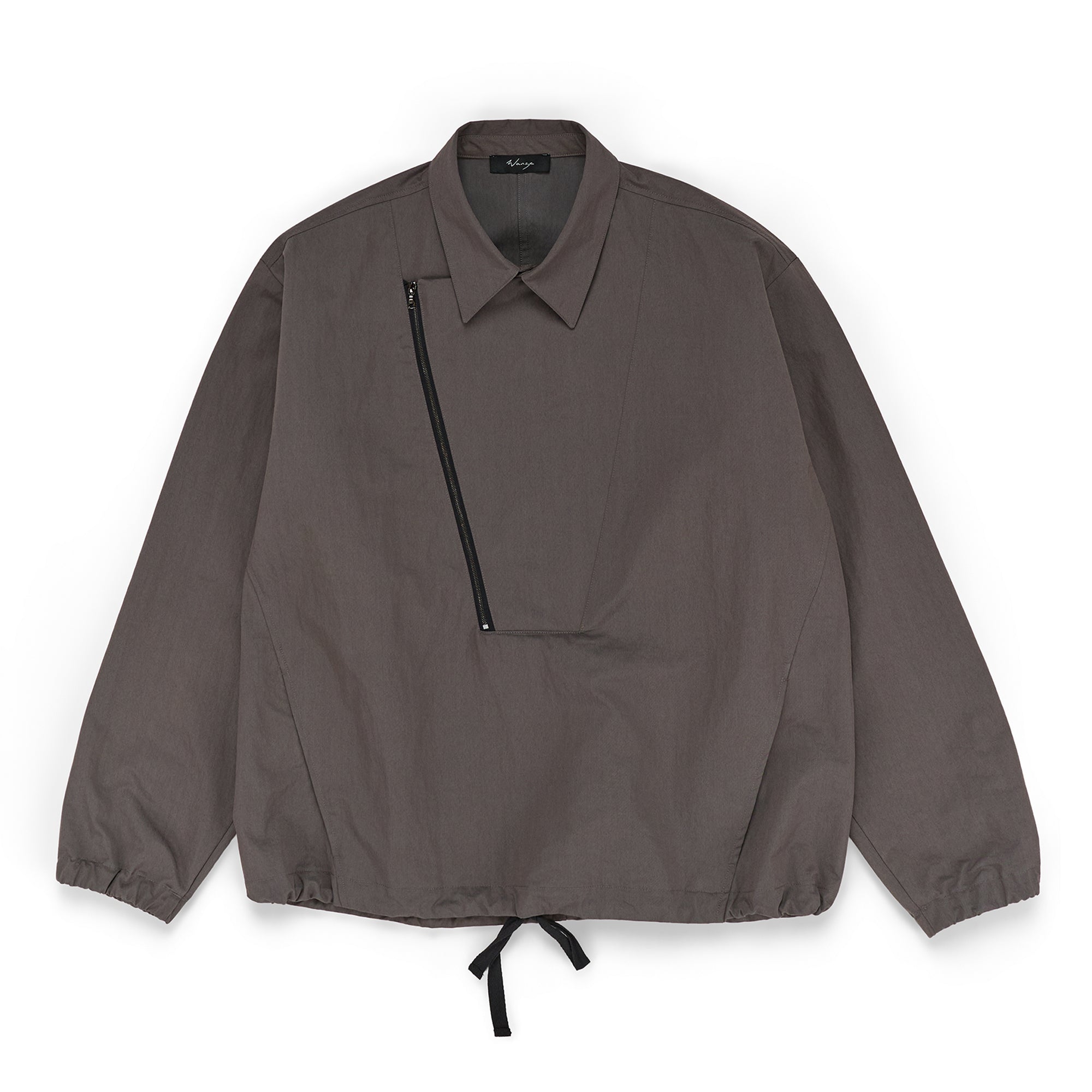 Zip Collar Smock Cotton Nylon Iron - PREORDER