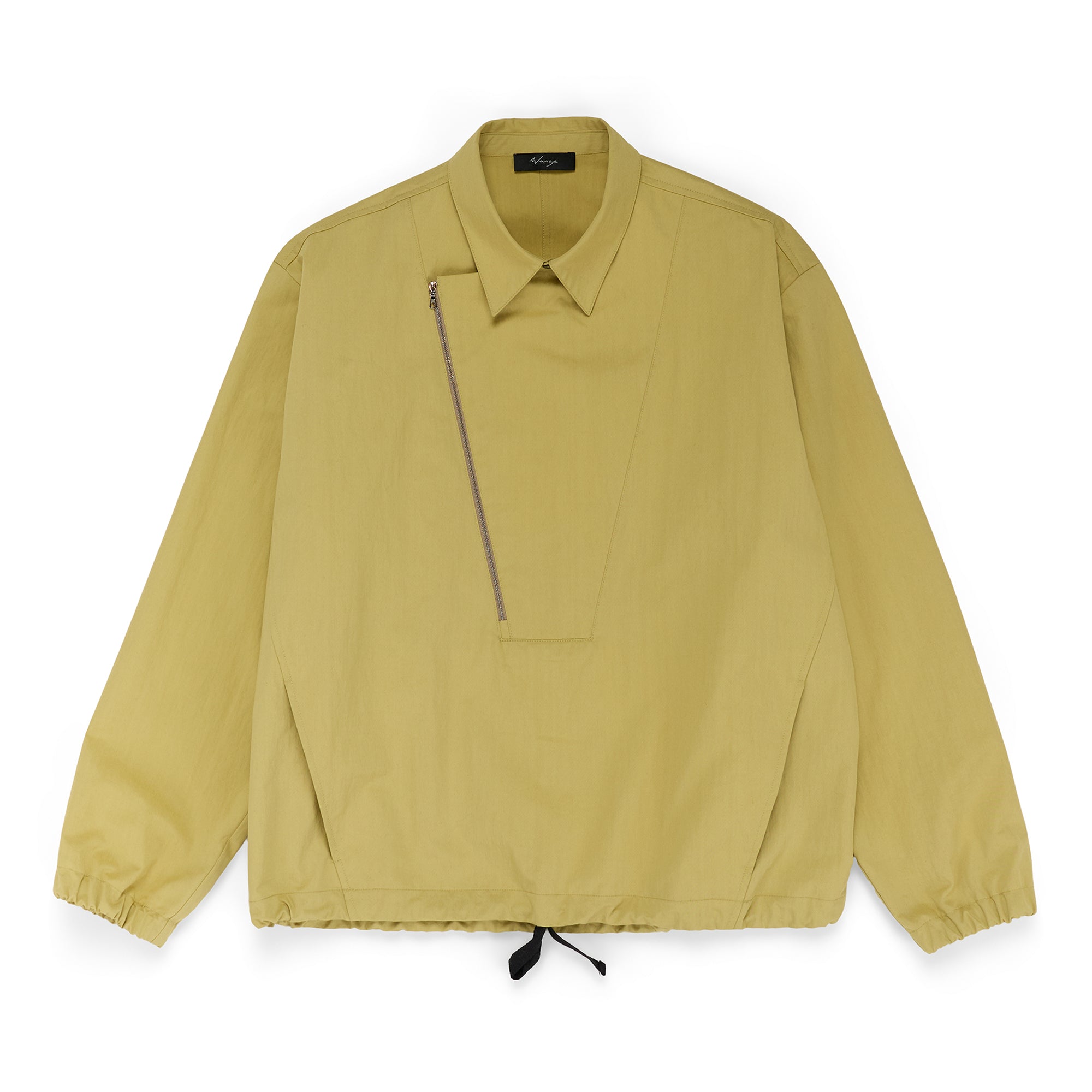 Zip Collar Smock Cotton Nylon Chartreuse - PREORDER