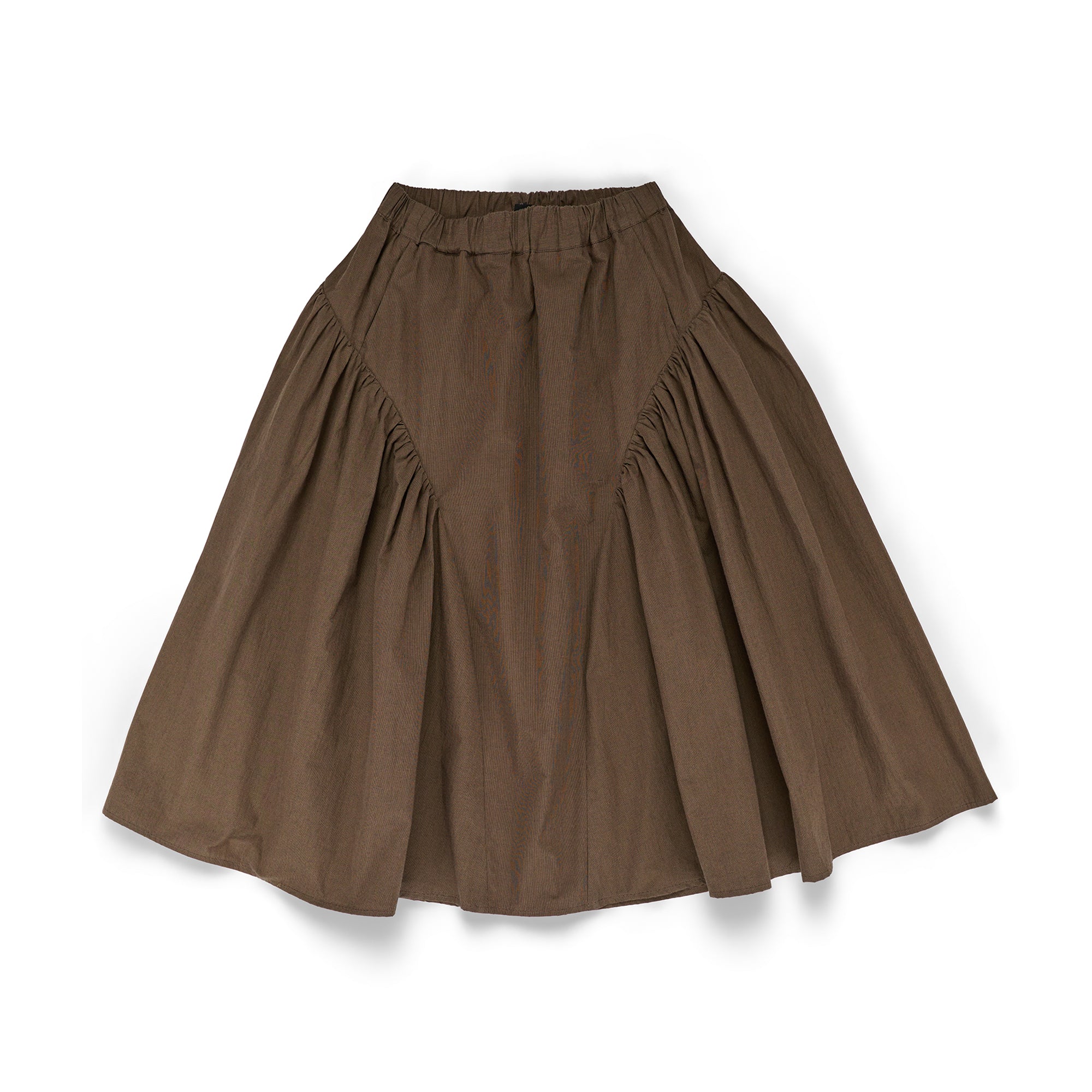 Easy Gathered Skirt Cotton Poplin Micro Houndstooth - PREORDER
