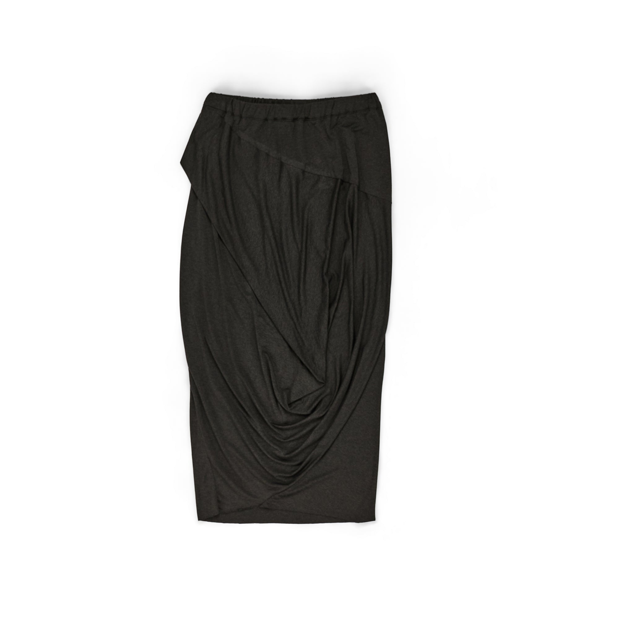 Twisted Jersey Skirt Viscose Jersey Charcoal - PREORDER