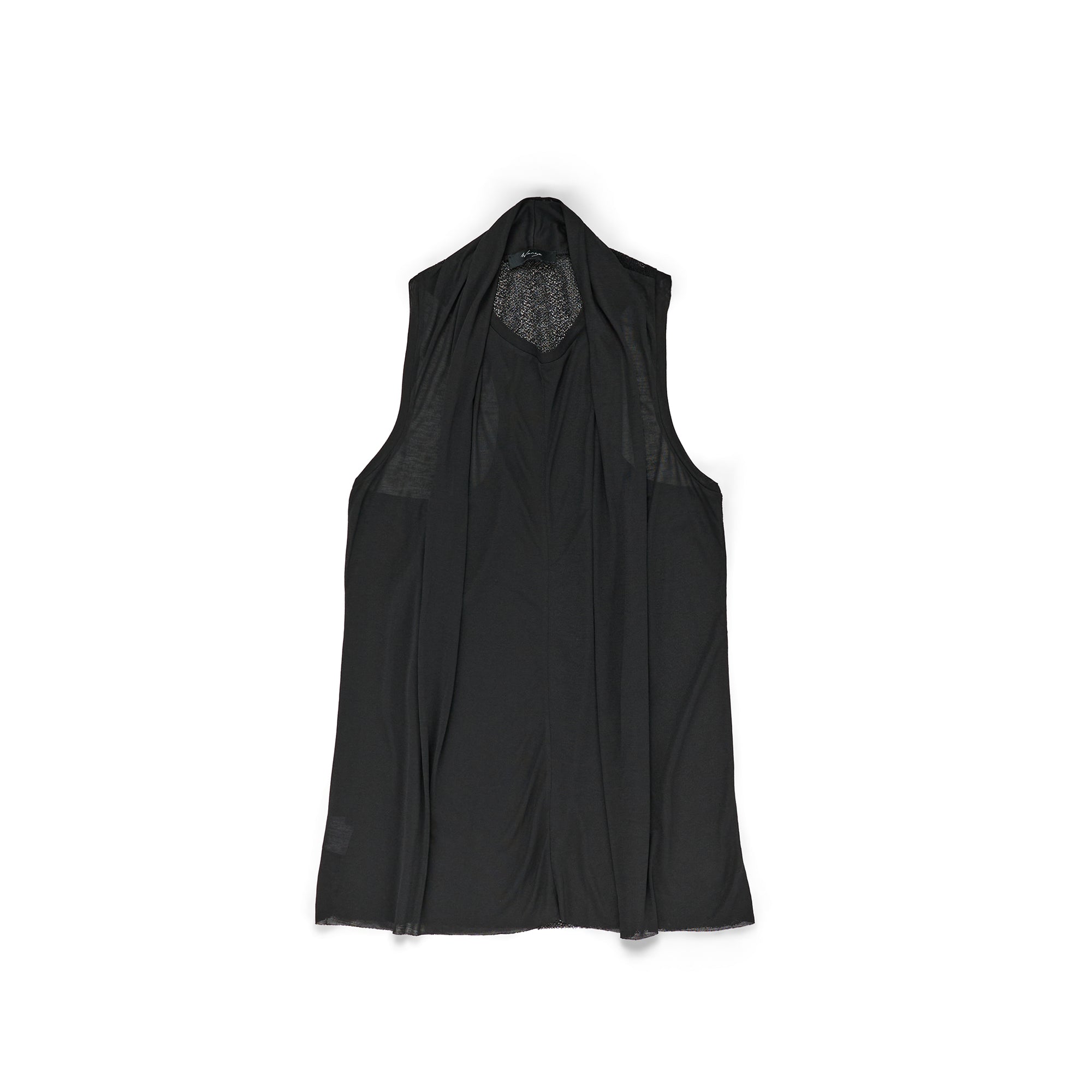 Scarf Jersey Tank Viscose Jersey Black - PREORDER
