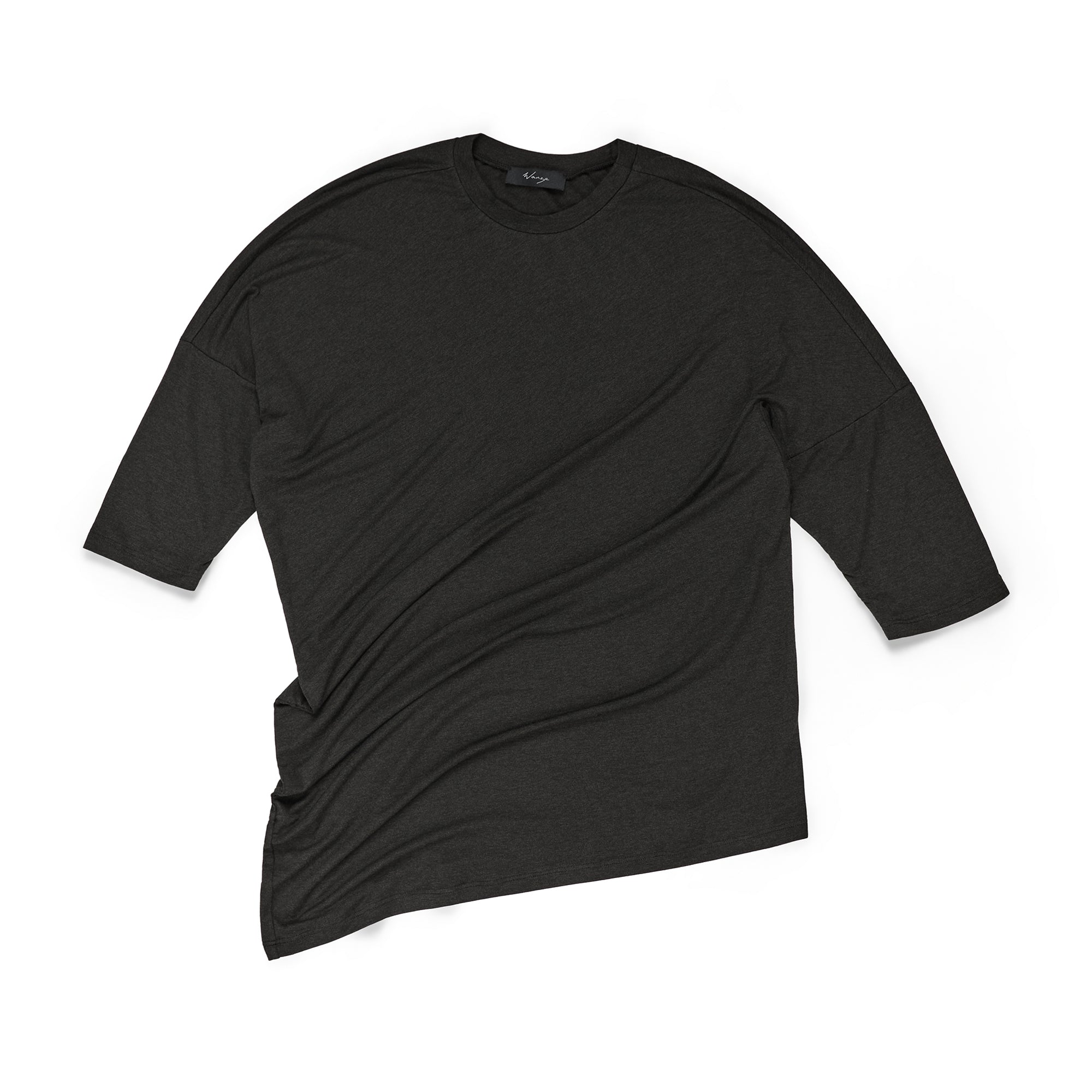 Twisted Jersey Long Sleeve Viscose Jersey Charcoal - PREORDER