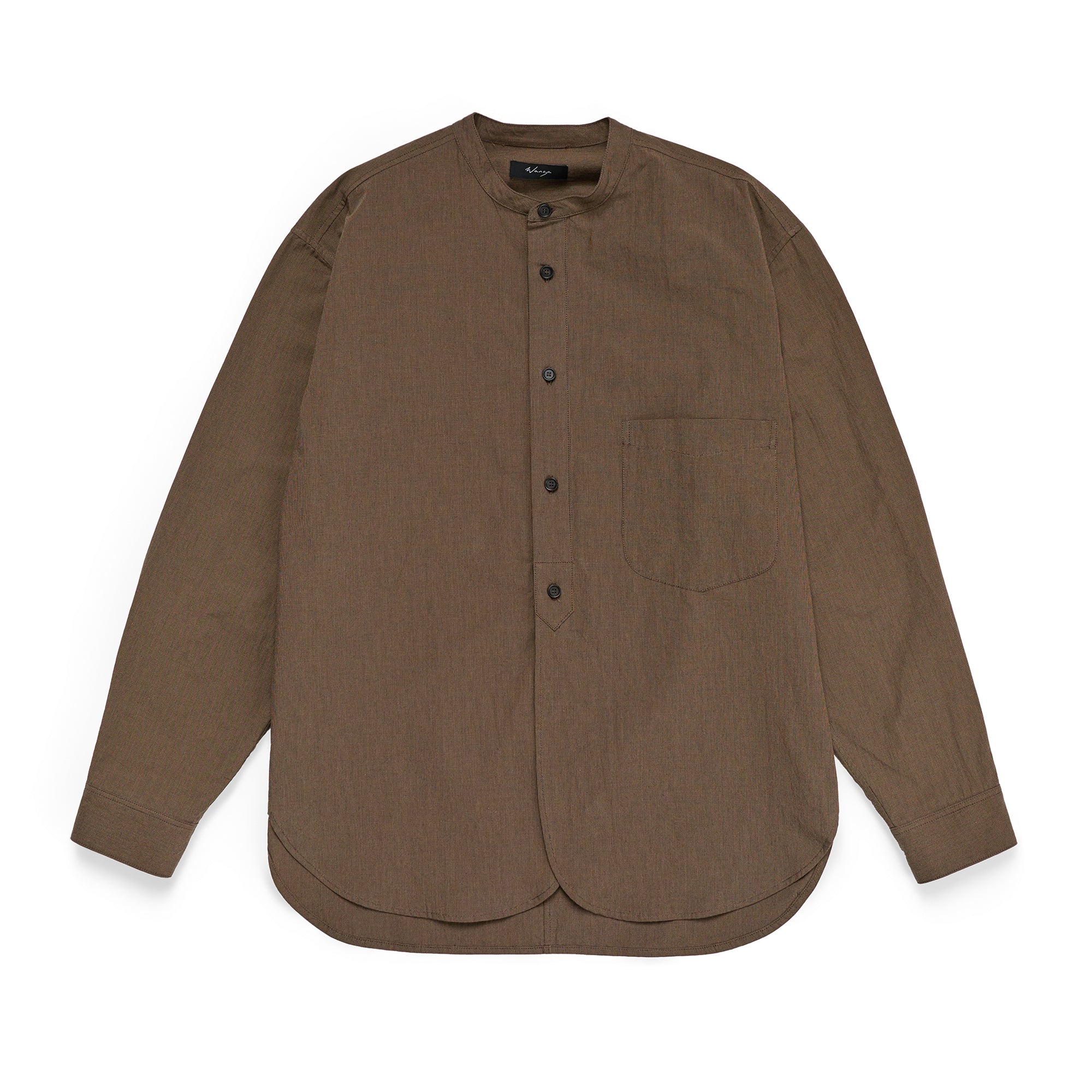 Scallop Shirt Cotton Poplin Micro Houndstooth - PREORDER