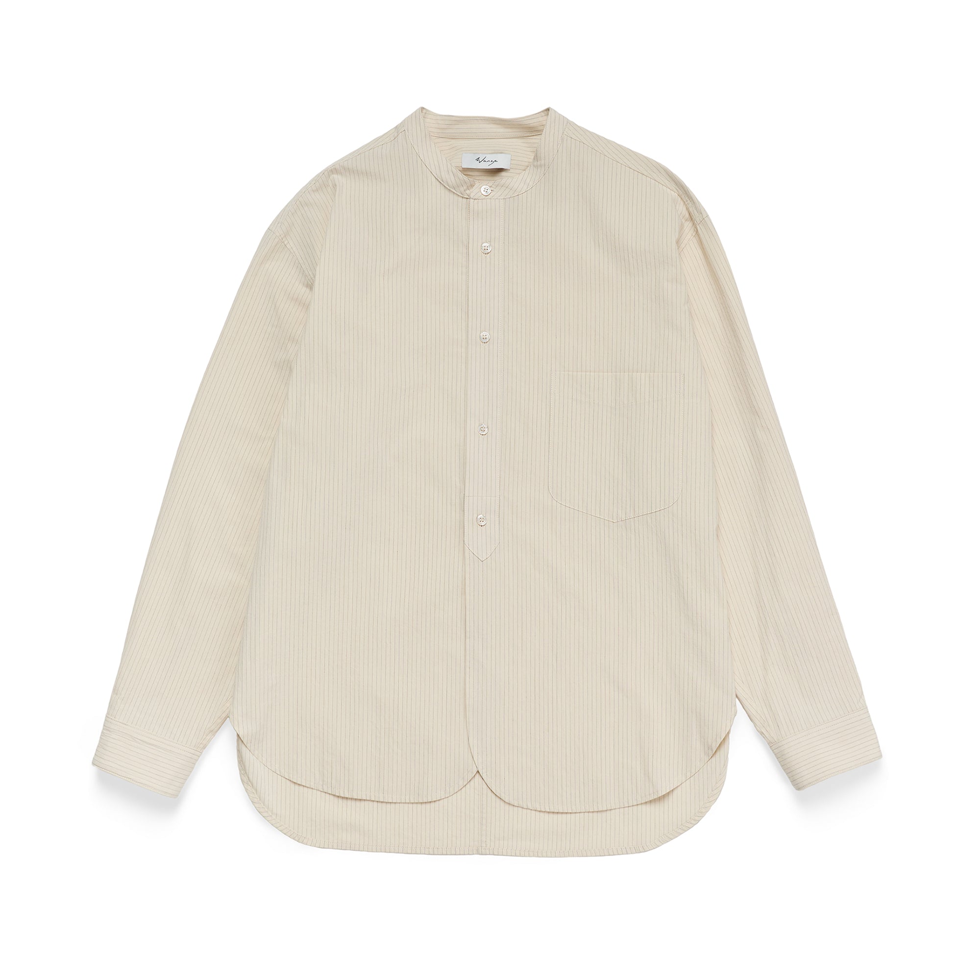 Scallop Shirt Cotton Poplin Stripe - PREORDER