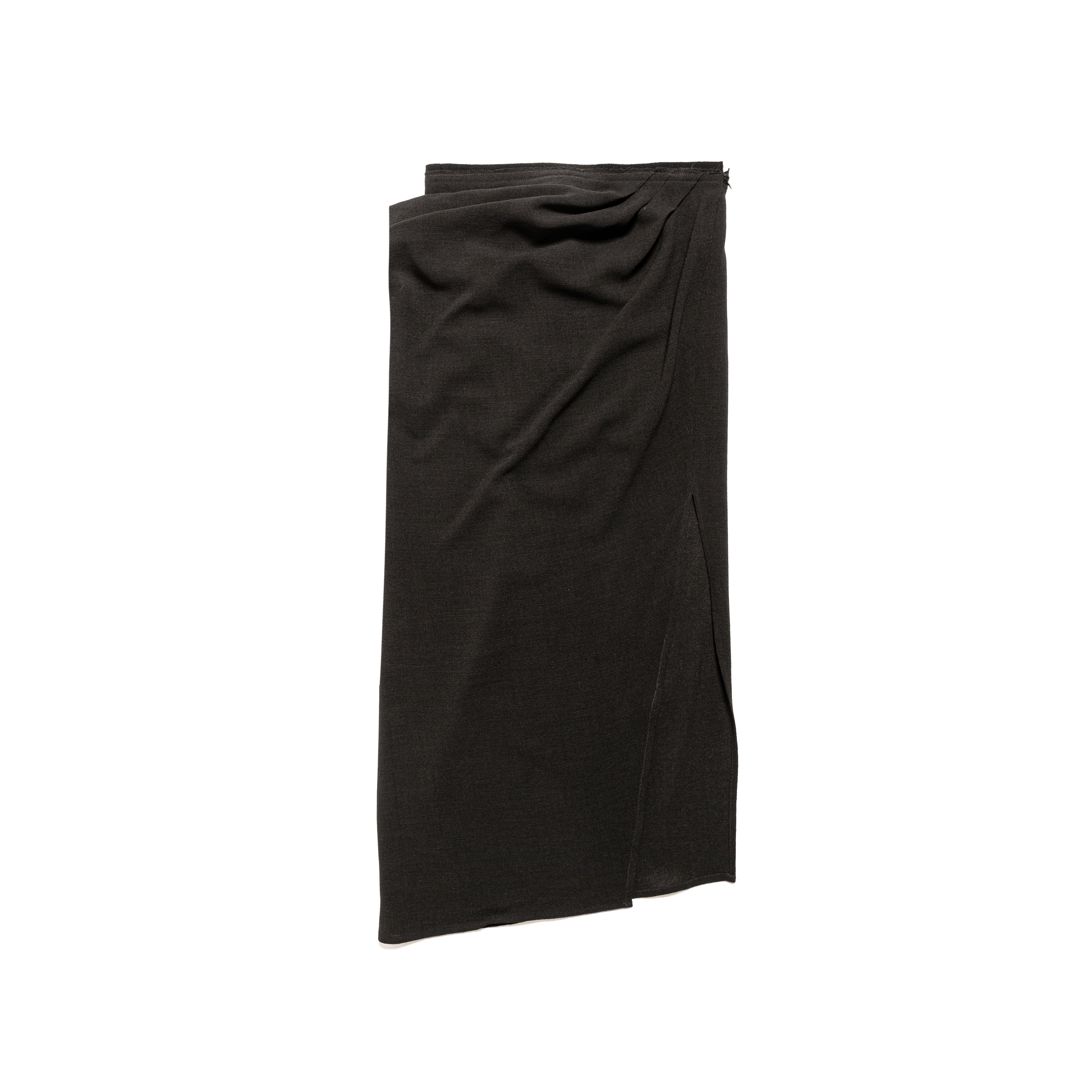 Drape Jersey Skirt Wool Gauze Brown - PREORDER