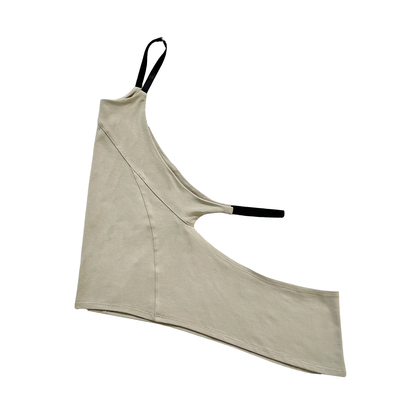 Chi Halter Top Viscose Cotton Jersey Putty