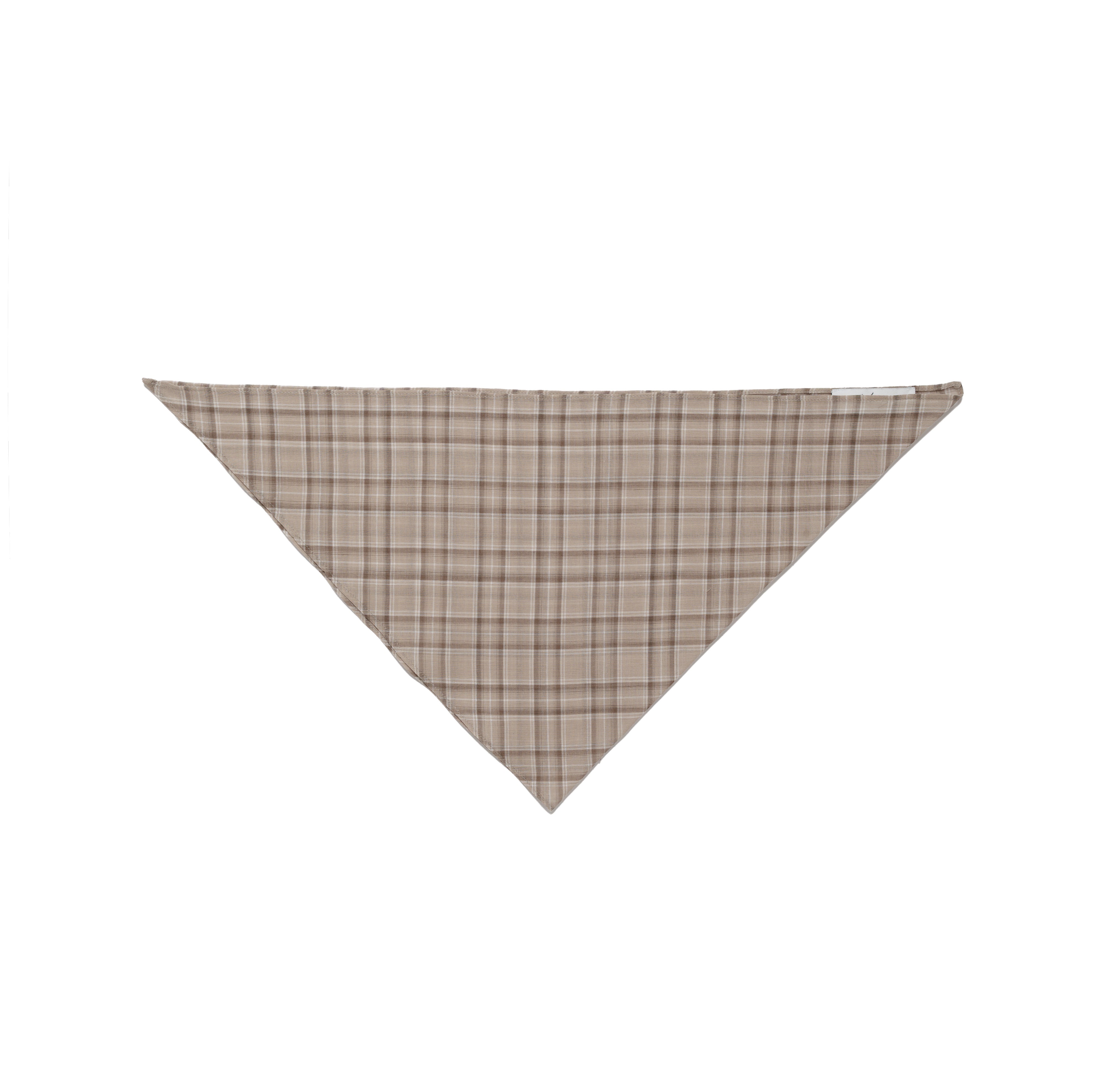 Scarf Cotton Wool Voile Plaid Tan