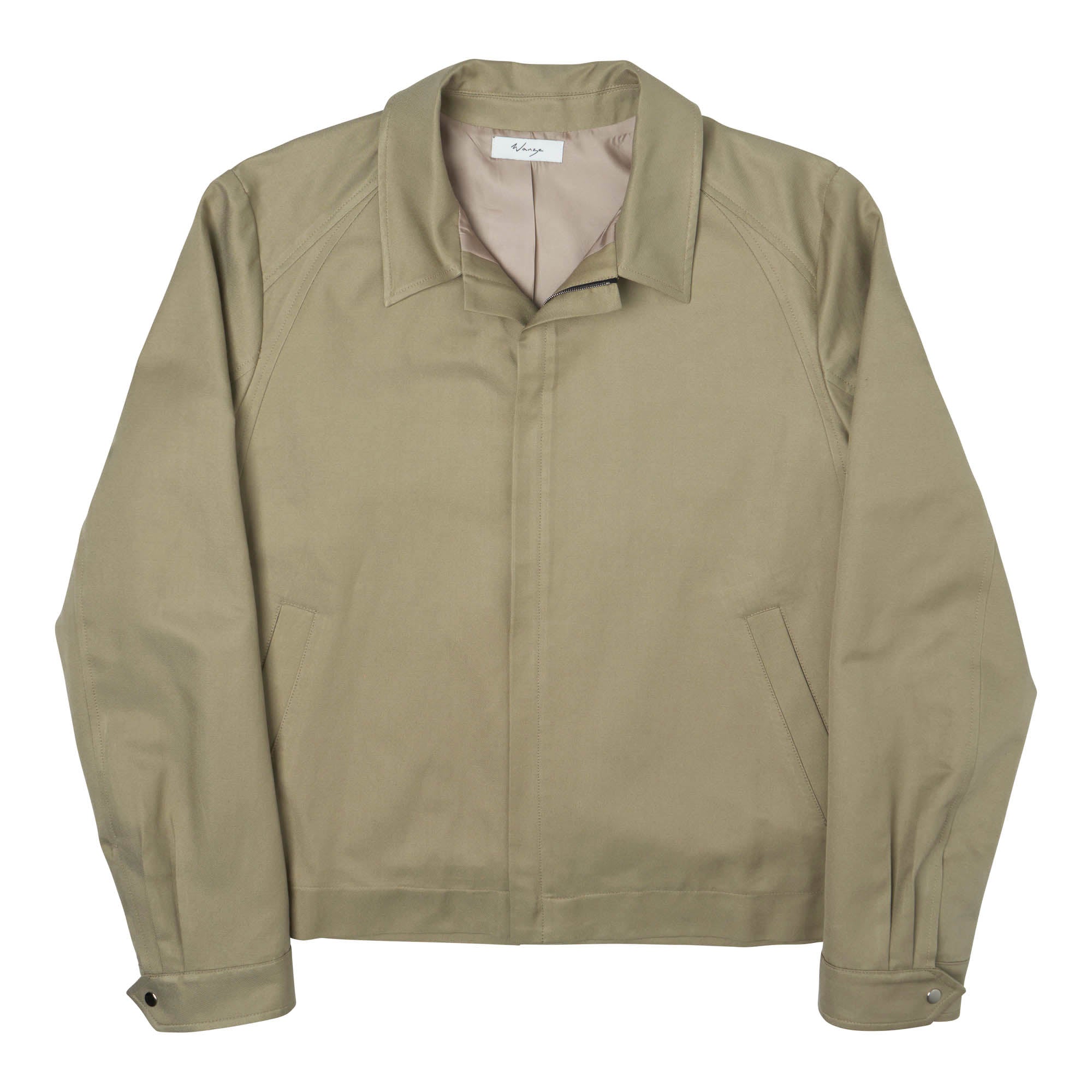 Zip Blouson (Men) Cotton Twill Beige - PREORDER