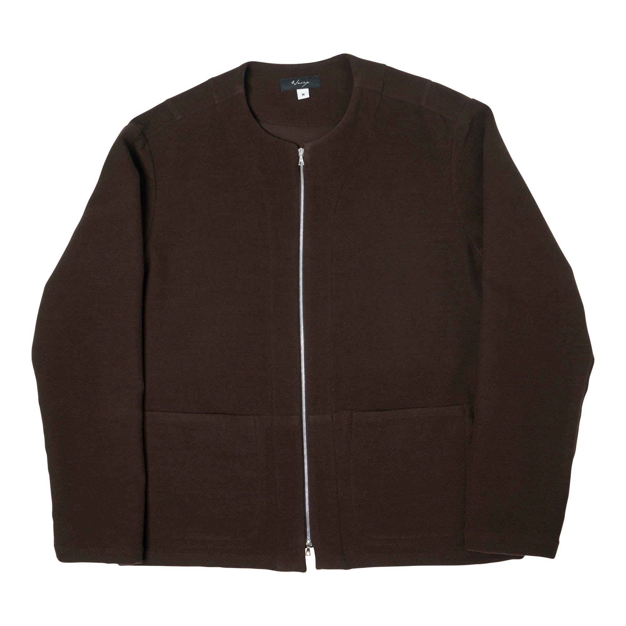 Zip Cardigan Wool Brown - PREORDER